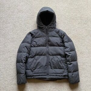 The‎ North Face 550 Grey Puffer Jacket Boys MED 10-12 Hooded Gorpcore Outdoors